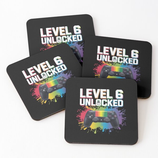 Item preview, Level 6 Unlocked Video Game Theme 6th Birthday  designed and sold by AquaKiev.