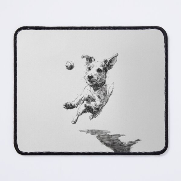 Item preview, A determined Jack Russell Terrier mid-jump as it chases a ball, Dogs in Motion designed and sold by CDC40.