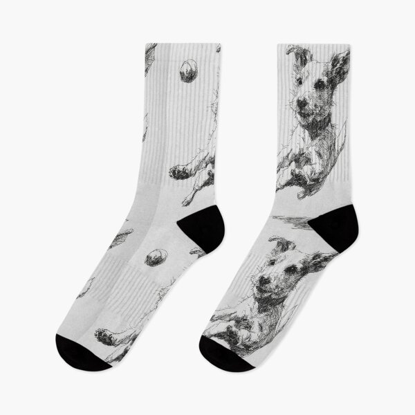 Item preview, A determined Jack Russell Terrier mid-jump as it chases a ball, Dogs in Motion designed and sold by CDC40.