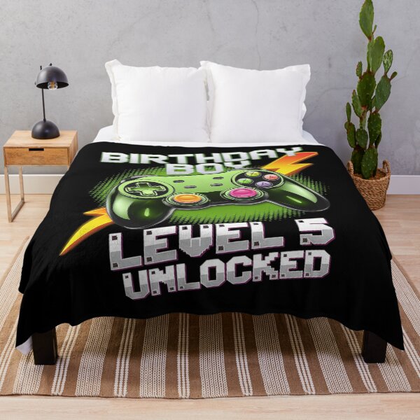 Item preview, Level 5 Unlocked Video Game 5th Birthday Gamer Boys3 designed and sold by MythWoot.