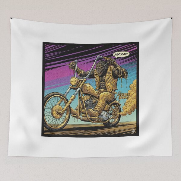Item preview, Golden 80: Wolf Rider – Midnight Chopper Madness designed and sold by KawisStarr.