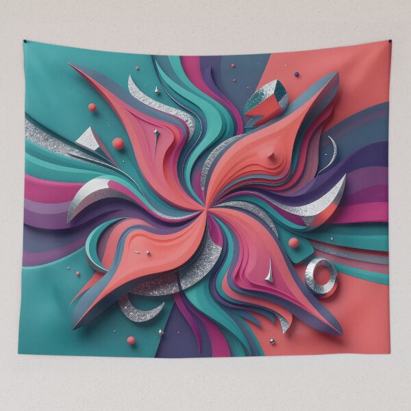 Item preview, Vibrant 3D Geometric Abstract Art – Colorful Modern Digital Design designed and sold by MagicalArch.