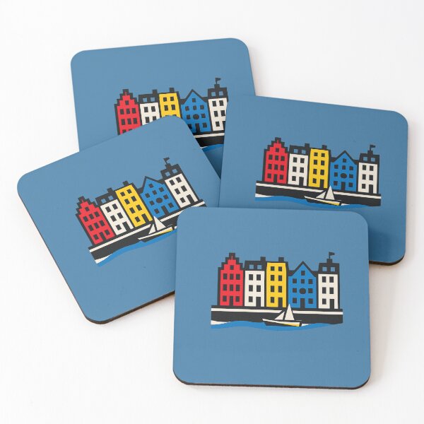 Item preview, Copenhagen Nyhavn Bauhaus – Geometric Canal Houses Travel Icon designed and sold by Planthem.