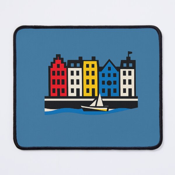 Item preview, Copenhagen Nyhavn Bauhaus – Geometric Canal Houses Travel Icon designed and sold by Planthem.