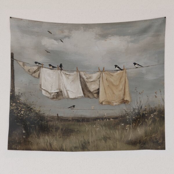 Item preview, Birds Perched on Clothesline designed and sold by lautir.