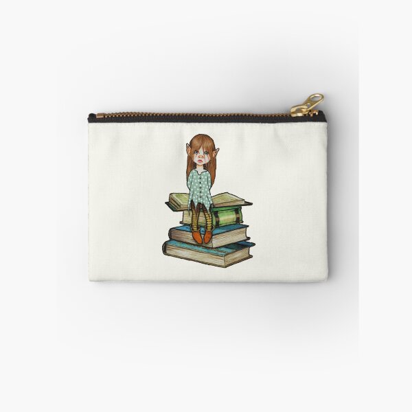 Item preview, Elf Girl Sitting on Stack of Books, Fantasy Art, Book Lovers designed and sold by JoyfulWhimsy.