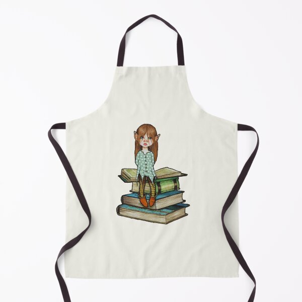 Item preview, Elf Girl Sitting on Stack of Books, Fantasy Art, Book Lovers designed and sold by JoyfulWhimsy.
