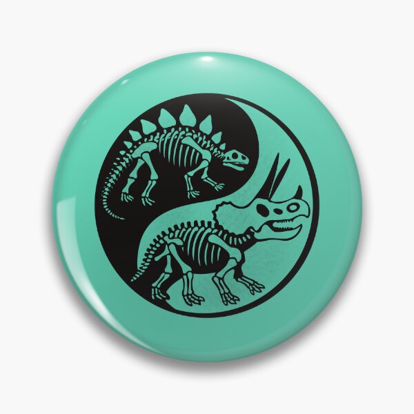 Item preview, Dinosaur Yin Yang Triceratops Stegosaurus  designed and sold by ChunkByChunk.