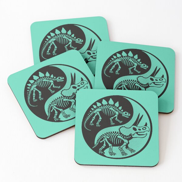 Item preview, Dinosaur Yin Yang Triceratops Stegosaurus  designed and sold by ChunkByChunk.