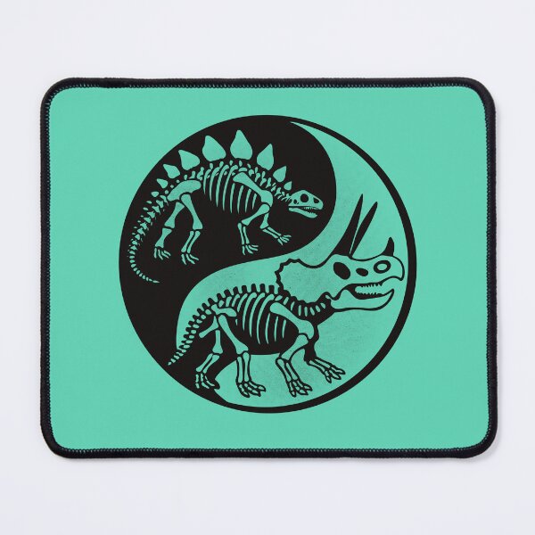 Item preview, Dinosaur Yin Yang Triceratops Stegosaurus designed and sold by ChunkByChunk.