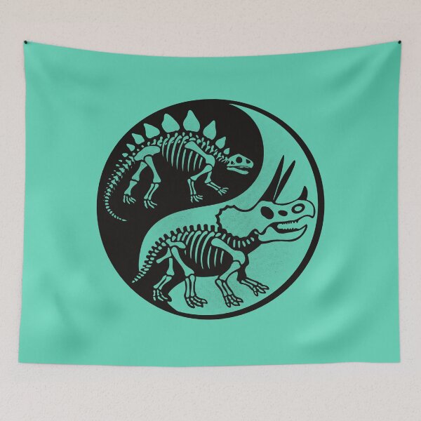 Item preview, Dinosaur Yin Yang Triceratops Stegosaurus  designed and sold by ChunkByChunk.