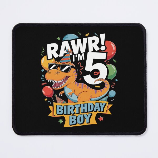 Item preview, Rawr I'm 5th Birthday Boy dinosaur T rex 5 Year Old Kids  designed and sold by MythWoot.