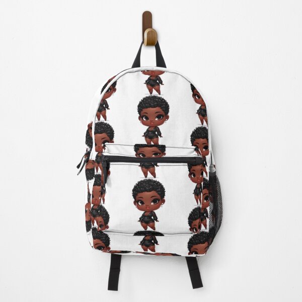 Item preview, Curvy Chibi Black Girl with Short Natural Hair designed and sold by Lulunza.
