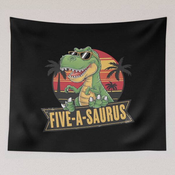 Item preview, Kids 5 Years Old Birthday 5th T Rex Dino Five Saurus  designed and sold by MythWoot.