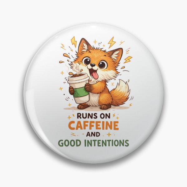 Item preview, Runs of Caffeine and Good Intentions Fox designed and sold by unsupadult.