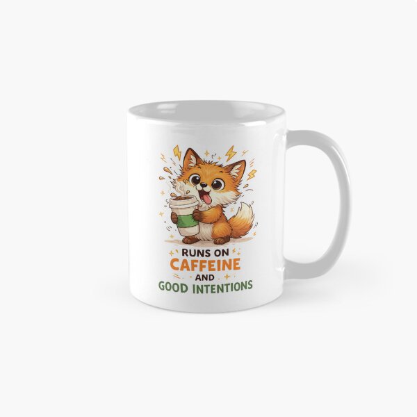 Item preview, Runs of Caffeine and Good Intentions Fox designed and sold by unsupadult.