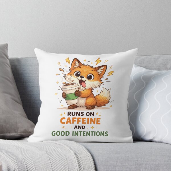 Item preview, Runs of Caffeine and Good Intentions Fox designed and sold by unsupadult.