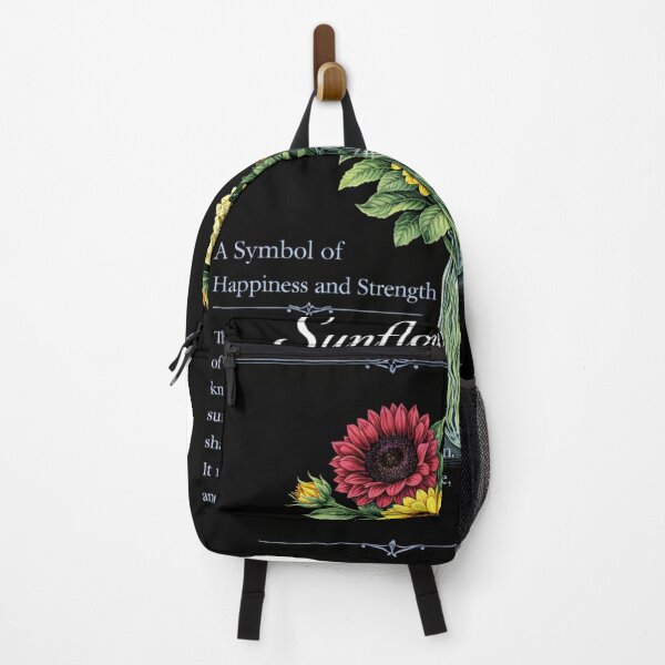 Item preview, Sunflower Botanical Print, Vintage Floral Illustration, Happiness and Strength on Black designed and sold by Prayful.