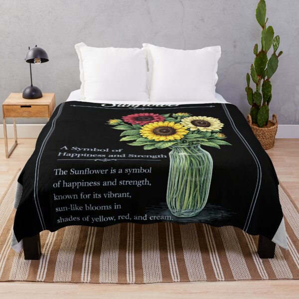 Item preview, Sunflower Botanical Print, Vintage Floral Illustration, Happiness and Strength on Black designed and sold by Prayful.