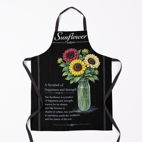 Item preview, Sunflower Botanical Print, Vintage Floral Illustration, Happiness and Strength on Black designed and sold by Prayful.