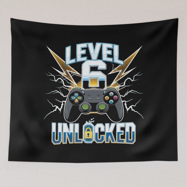Item preview, Level 6 Unlocked Video Game 6th Birthday Gamer  designed and sold by AquaKiev.