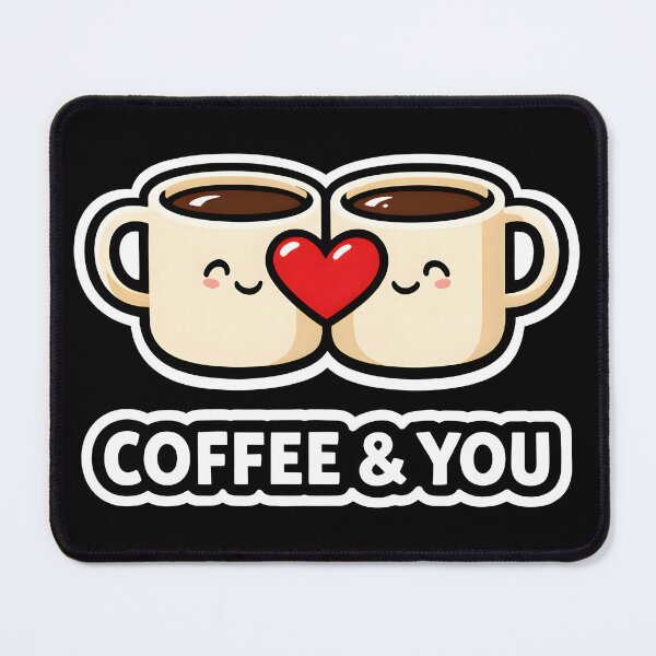Item preview, Coffee love Cute Coffee Couple Heart Illustration designed and sold by ZuToMi.