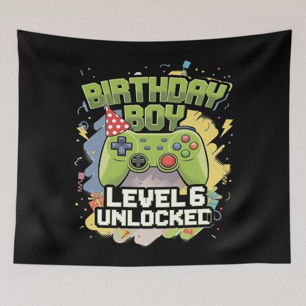 Item preview, Level 6 Unlocked Video Game 6th Birthday Gamer Boys1  designed and sold by AquaKiev.