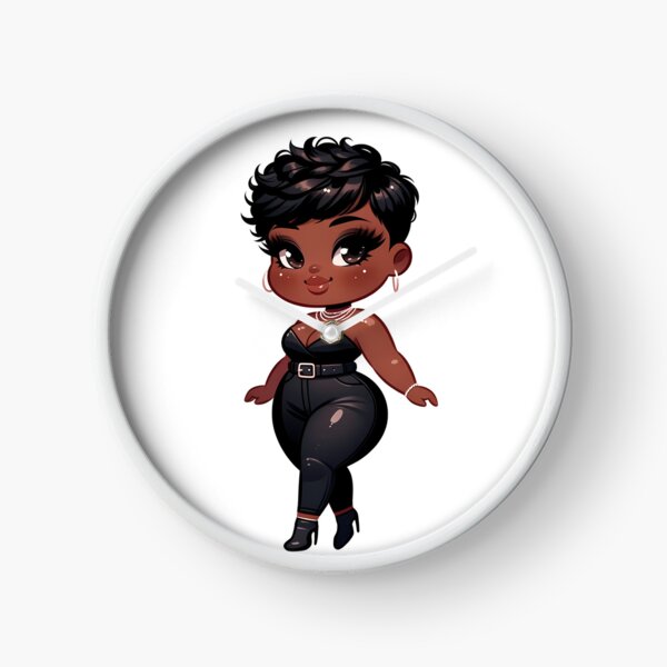 Item preview, Confident Plus Size Chibi Black Woman Fashion designed and sold by Lulunza.