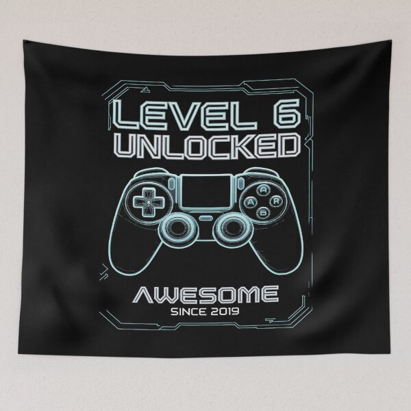 Item preview, Level 6 Unlocked Video Game Party 6th Birthday Gamer Boys  designed and sold by AquaKiev.