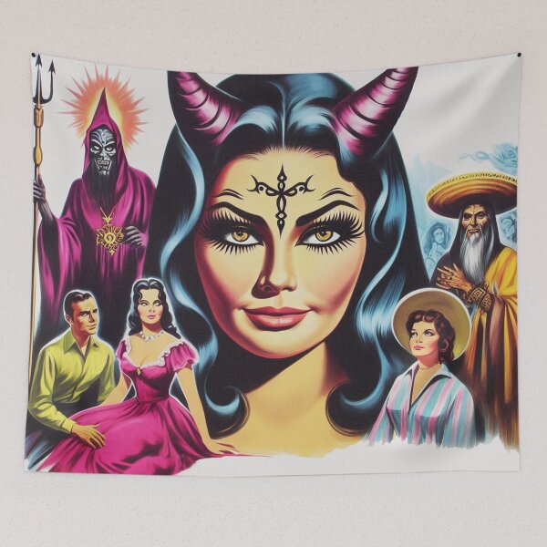 Item preview, Retro Devilish Woman designed and sold by PulpVintage.