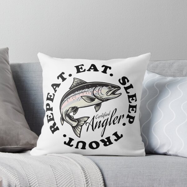 Item preview, Eat Sleep Trout Repeat — Certified Angler Fishing Humor Design designed and sold by unthinkabletees.