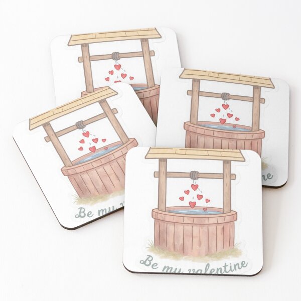 Item preview, Wishing Well Valentine | Cute Heart Illustration designed and sold by Unique D-zine.