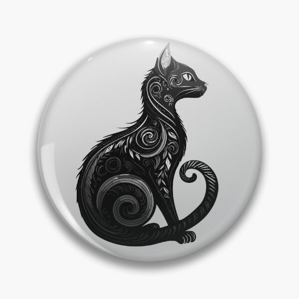 Item preview, Mystic Gothic Cat | Art Nouveau Cat Illustration designed and sold by TeesbyDD.