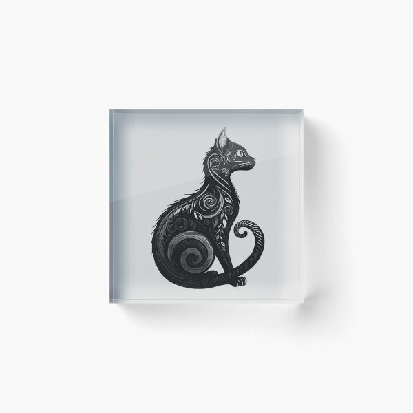 Item preview, Mystic Gothic Cat | Art Nouveau Cat Illustration designed and sold by TeesbyDD.