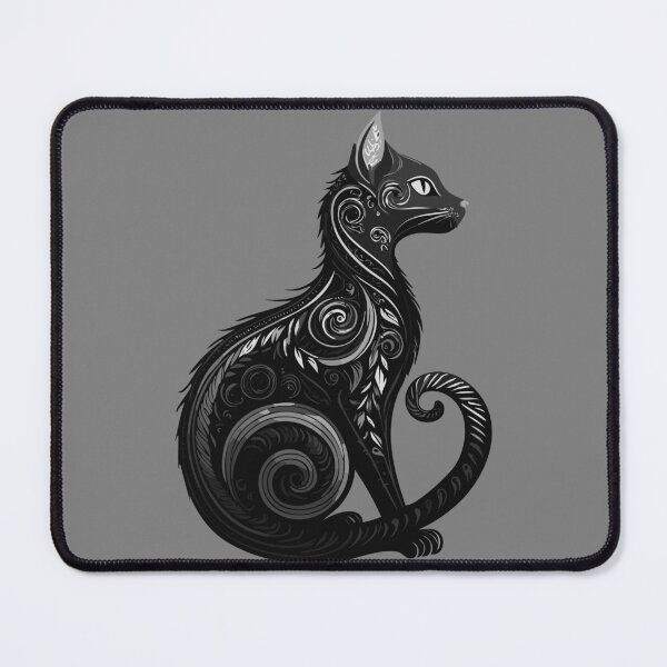 Item preview, Mystic Gothic Cat | Art Nouveau Cat Illustration designed and sold by TeesbyDD.