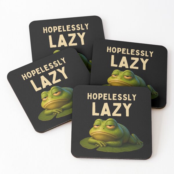 Item preview, Hopelessly Lazy Frog – Funny Relaxed Frog Illustration designed and sold by ParisFibre.