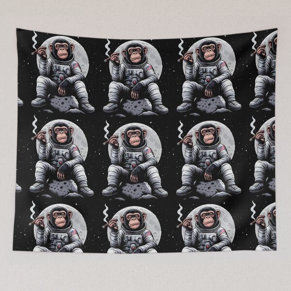 Item preview, Astronaut Monkey Smoking in Space designed and sold by TheSamuraiCat.