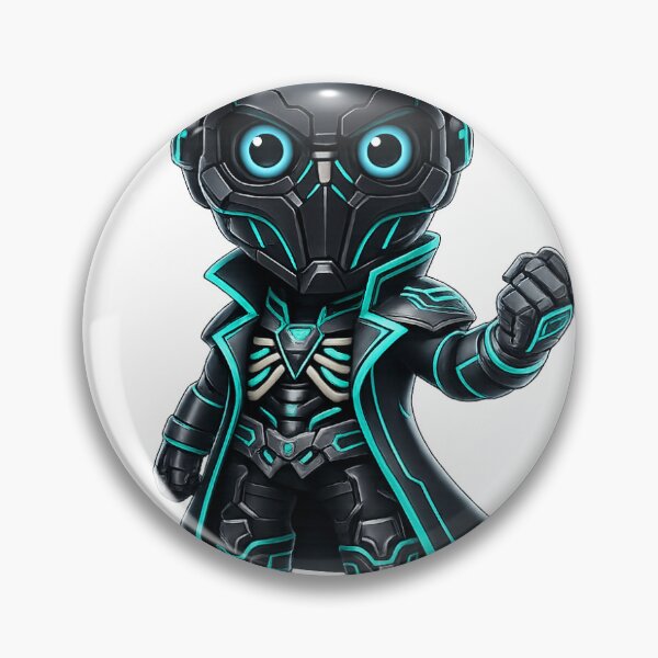 Item preview, Cyber Hero PUNCH– Futuristic AI Warrior Sticker designed and sold by SHOPPER VITA .