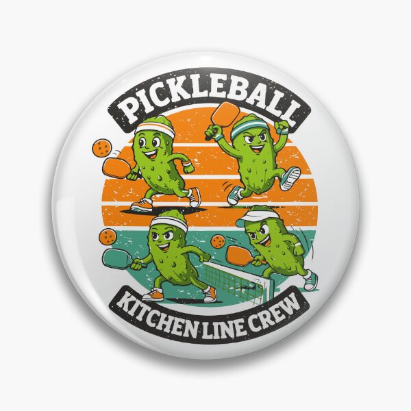Item preview, Pickleball Kitchen Line Crew – Funny Pickle Team Cartoon designed and sold by JoyverseStudio.