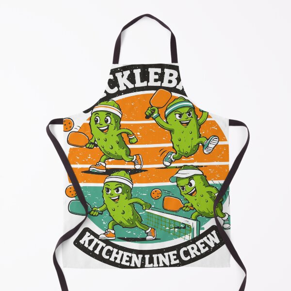 Item preview, Pickleball Kitchen Line Crew – Funny Pickle Team Cartoon designed and sold by JoyverseStudio.
