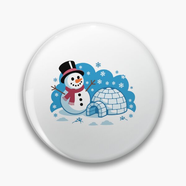 Item preview, A snowman and an igloo built by children. designed and sold by desinganddecor.