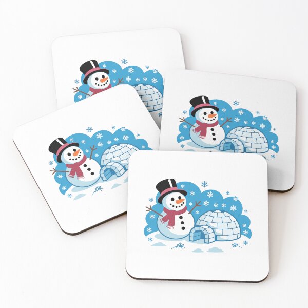 Item preview, A snowman and an igloo built by children. designed and sold by desinganddecor.