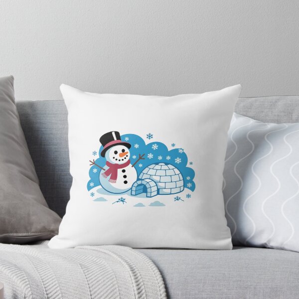 Item preview, A snowman and an igloo built by children. designed and sold by desinganddecor.