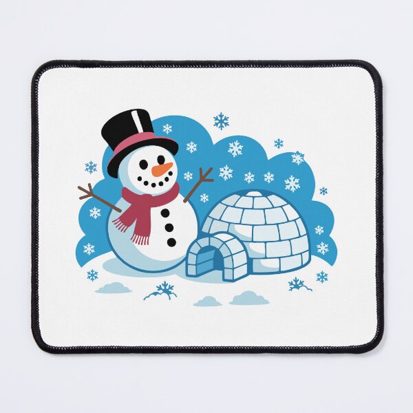 Item preview, A snowman and an igloo built by children. designed and sold by desinganddecor.