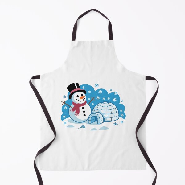 Item preview, A snowman and an igloo built by children. designed and sold by desinganddecor.