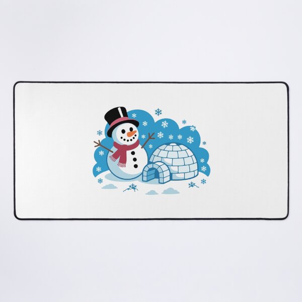 Item preview, A snowman and an igloo built by children. designed and sold by desinganddecor.