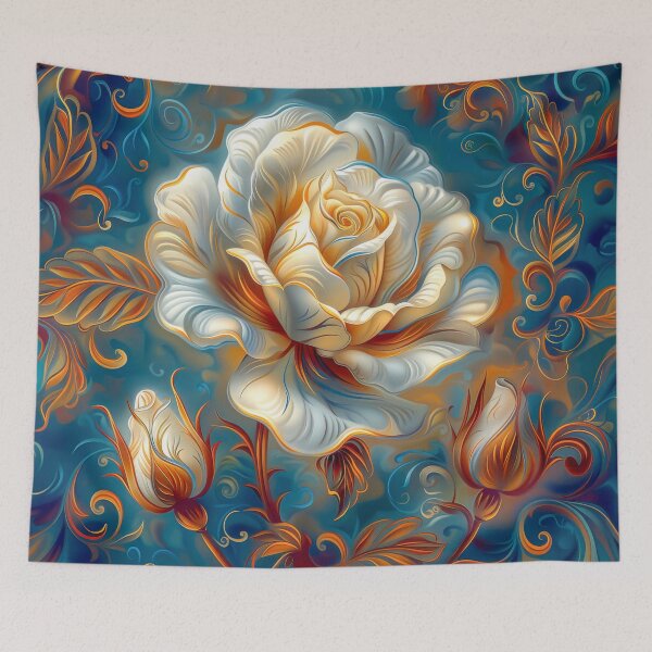 Item preview, White Rose Flower Art designed and sold by MargaretWiktor.