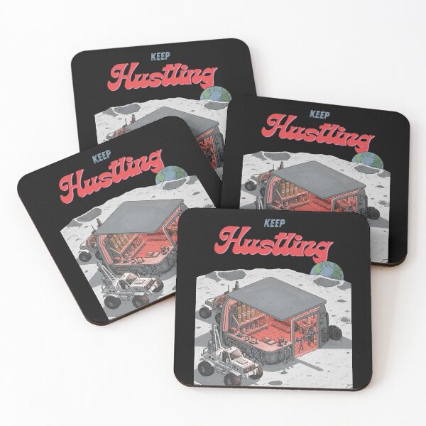 Item preview, Keep hustling- moon exploration edition designed and sold by Shivdarshan.