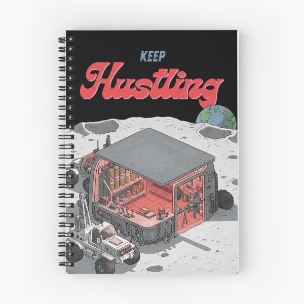 Item preview, Keep hustling- moon exploration edition designed and sold by Shivdarshan.