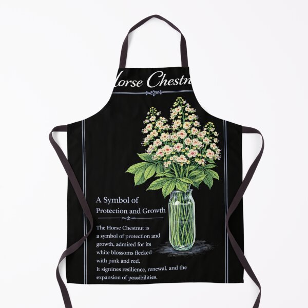 Item preview, Horse Chestnut Botanical Print, Vintage Floral Illustration, Protection and Growth on Black designed and sold by Prayful.